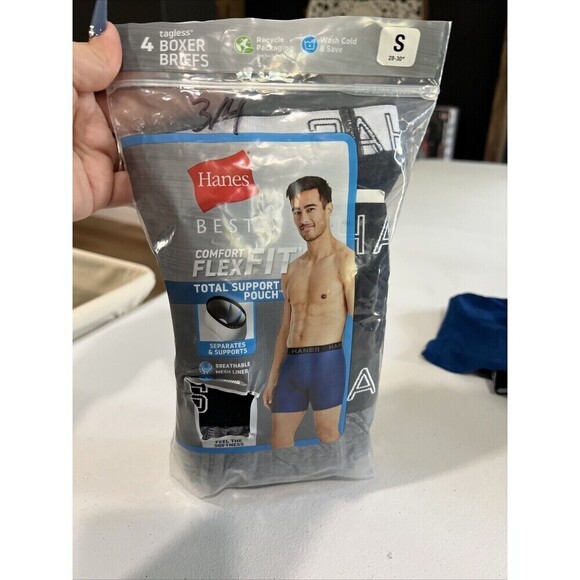 Hanes Men's Comfort Flex Fit Total Support Pouch Boxer Briefs 3 PK Small 28-30" - Picture 1 of 6